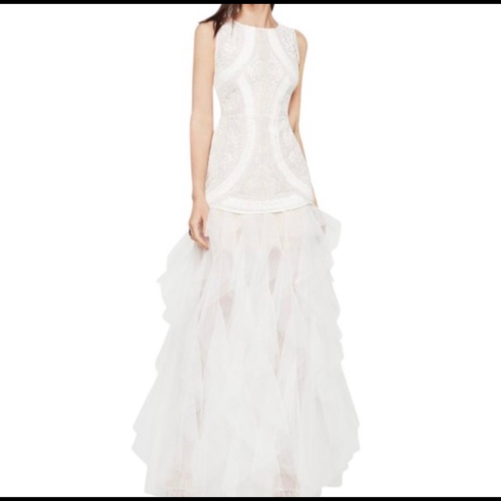 BCBG “Vivica” Off-White Formal Dress/Gown